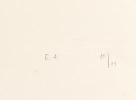 Barnabás jelzéssel: Ruhatár. Litográfia, papír, művészpéldány, E.A. 11/11. Feltekerve, törésnyommal,...