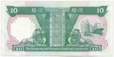Kína / Hongkong 1992. 10$ "TL 171272" T:III China / Hong Kong 1992. 10 Dollars "TL 17...