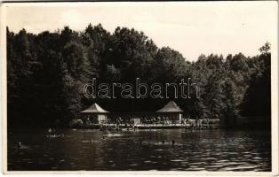 1943 Szováta-gyógyfürdő, Baile Sovata; strand, fürdőzők / spa, beach, bathers (EK)