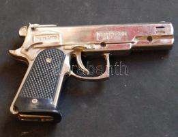 Pisztoly formájú fém öngyújtó 13 cm hosszú