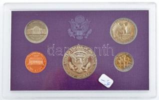Amerikai Egyesült Államok 1985S 1c - 1/2$ (5xklf) proof szett eredeti műanyag dísztokban T:PP patina...