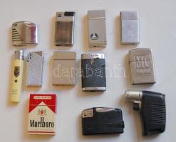 Öngyújtó tétel: 12 db régi és újabb öngyújtó, közte érdekes darabok
