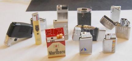 Öngyújtó tétel: 12 db régi és újabb öngyújtó, közte érdekes darabok