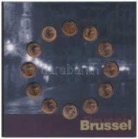 Belgium 1999-2002. 1c (12xklf) + 2c (12xklf) különböző országok emlékveretei + "Európai Parlame...