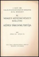 Nemzeti Képzőművészeti Kiállítás Képes Tárgymutatója. Budapest, 1937, Országos Magyar Képzőművészeti...