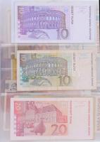 Jugoszlávia / Utódállamok 44db-os rendezett jugoszláv, szerb, horvát, szlovén, bosnyák, makedón bank...