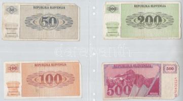 Jugoszlávia / Utódállamok 44db-os rendezett jugoszláv, szerb, horvát, szlovén, bosnyák, makedón bank...