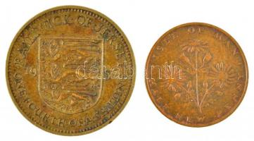 Jersey 1957. 1/4Sh "II. Erzsébet" + Man-sziget 1971. 1/2p Br T:2-,1-
Jersey 1957. 1/4 Shi...