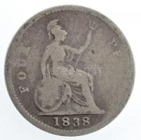 Nagy-Britannia 1838. 4p Ag Viktória T:3 Great Britain 1838. 4 Pence Ag Victoria C:F Krause KM#731.1