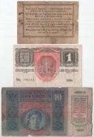 1849. 30kr + 1916. 1K zöld "DEUTSCHÖSTERREICH" felülbélyegzéssel + 1915. 10K + 1913. 20K &...