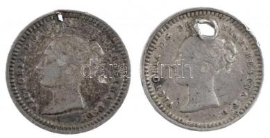 Nagy-Britannia 1843. 1 1/2p Ag (2x) "Viktória" T:2-,3 patina, ph, mindkettőn lyuk
Great B...