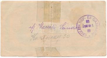 Budapest 1930. "Revíziós Pengő" arcképes változat. Elöl kitöltetlen, de hátoldalán bélyegz...