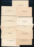 cca 1930-1940 11 db katonai névjegykártya, vegyes állapotban
