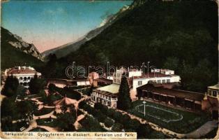 1916 Herkulesfürdő, Baile Herculane; gyógyterem és díszkert / spa hotel and park (fl)