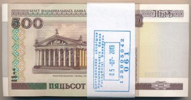 Fehéroroszország 2000. 500R (88x) kötegelővel, közte sorszámkövetők T:I-II Belarus 2000. 500 Rublei (88x) with wrapper, within sequential serials C:UNC-XF Krause P#27