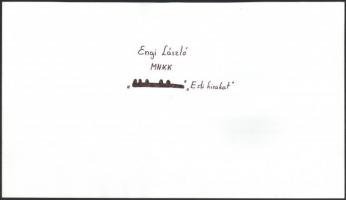 cca 1975 Engi László: Esti kirakat, amatőr művészfotó, jelzett, 23x40 cm