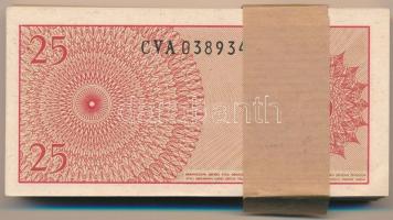 Indonézia 1964. 25s (100x) eredeti, sérült kötegelővel, sorszámkövetők T:I,I-
Indonesia 1964. 25 Se...