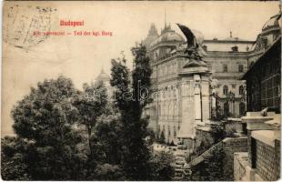 1909 Budapest I. Királyi várrészlet, Turul szobor (Rb)