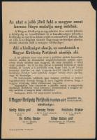 1920 Bp., A Magyar Királyság Pártjának röplapja