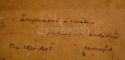 Urhegyi Alajos (1871-?): Reggel a tó partján. Olaj, karton jelzett, fakeretben, 23×17 cm