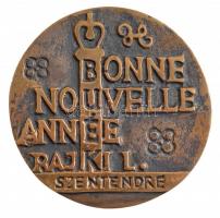 Rajki László (1939- ) 2002. "BUÉK - BONNE NOUVELLE ANNÉE RAJKI L. SZENTENDRE" kétoldalas b...