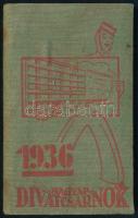 1936 A Magyar Divatcsarnok naptára, kitöltetlen, vászonkötésben, kissé foltos