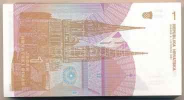 Horvátország 1991. 1D (100x) sorszámkövetők T:I,I- Croatia 1991. 1 Dinar (100x) consecutive serials ...