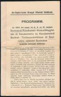 1933 Szolnok, Jász-Nagykun-Szolnok Vármegyei Urkocsisok Szövetkezetének programja - távhajtás feltételei