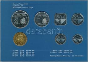 Aruba 1988. 5c - 2 1/2Fl (6xklf) forgalmi sor + "Aruba" zseton szettben, karton dísztokban...