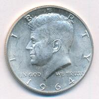 Amerikai Egyesült Államok 1964. 1/2$ Ag Kennedy T:1- USA 1964. 1/2 Dollar Ag Kennedy C:AU Krause KM#202