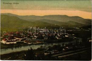 1912 Rózsahegy, Ruzomberok; látkép, vasútállomás. Komor Testvérek kiadása / general view, railway station (EK)