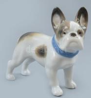 Metzler Orloff porcelán angol buldog / kutya, kézzel festett, jelzett, hibátlan, m: 8,5 cm