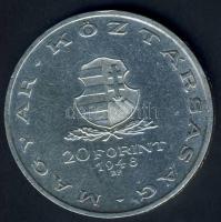 1948. 20Ft Ag "Táncsics" T:2/3+ kis ph.