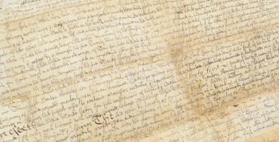 1706 Angol nyelvű birtokügyi szerződés Mark Gabry és William Lynch felek között, pergamen, viaszpecs...