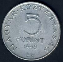 1948. 5Ft Ag "Petőfi" T:3 ph.