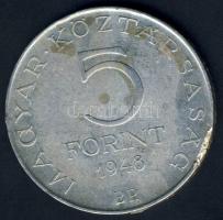 1948. 5Ft Ag "Petőfi" T:3 ph.