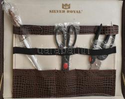 Silver Royal konyhai késkészlet aktatáskában. A készlet tartalma: 1 x sajt kés 1 x pizza kés 1 x hús...