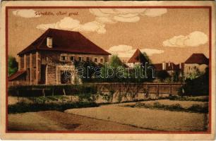 1915 Varasd, Warasdin, Varazdin; Stari grad / régi vár / castle (gyűrődés / crease)