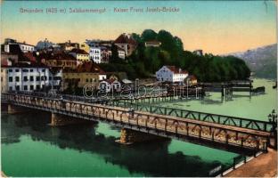 Gmunden, Kaiser Franz Josefs-Brücke / bridge (tear)