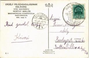 1940 Nagyvárad, Oradea; bevonulás, Horthy Miklós / entry of the Hungarian troops, Regent Horthy + &q...