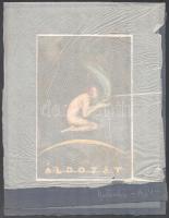 Galambos Margit (?-?): Áldozat, art deco könyvborító- vagy reklámterv, 1924. Tempera, ceruza, papír,...