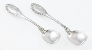 Ezüst(Ag) fűszerkanál, jelzés nélkül, h: 7 cm, nettó: 11,6 g