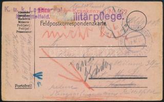 1915 Tábori lap "KRIEGSGEFANGENENLAGER KNITTELFELD b", 1915 Field postcard "KRIEGSGEFANGENENLAGER KNITTELFELD b"