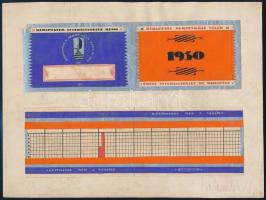 Galambos Margit (?-?): BNV reklám- és naptárterv, 1930. Tempera, ceruza, kollázs, papír, jelzett, kissé foltos, 15,5x22 cm