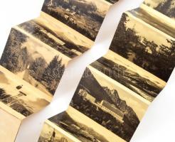 cca 1940-1950 A Magas-Tátra látnivalói (Lomnici-csúcs, Poprádi-tó, Csorba-tó, stb.), 2 db leporelló ...