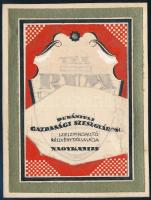 Tea rum, Dunántuli Gazdasági Szeszgyár, Szeszfinomító Rt., Nagykanizsa, italcímke terv, 1925-30 körül. Vegyes technika, papír, jelzés nélkül, sérült, 9,5x7 cm