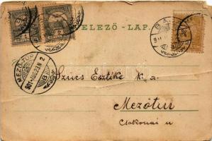 1901 Baja, M. kir. Állami méntelep. Ifj. Wagner Antal kiadása. Art Nouveau (fa)