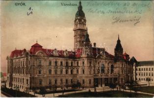 1917 Győr, Városháza. Nitsman József kiadása (EK)