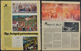 1972-1978 Vankóné Dudás Juli (1919-1984) parasztfestő, népművész és Bernáth Aurél (1895-1982) festőművész aláírásai a Tükör folyóirat lapjain