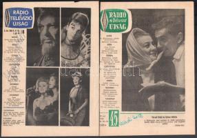 1962-1966 A Rádió és televízió újság 5 db címlapja, Dajka Margit, Pécsi Ildikó, Váradi Hédi, Zsolnai...